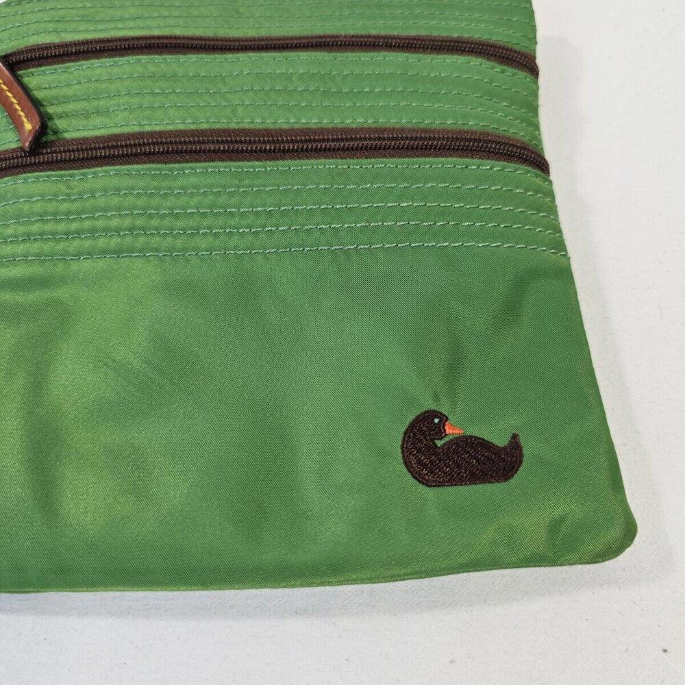 Dooney & Bourke North South Triple Zip Purse Crossbody Green & Brown Yellow - Picture 2 of 9